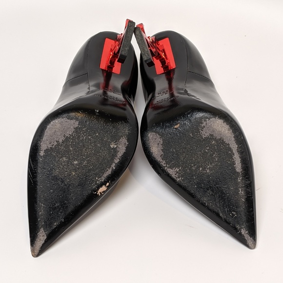 SOLD Saint Laurent Black and Red Opyum Heels - Picture 4 of 7